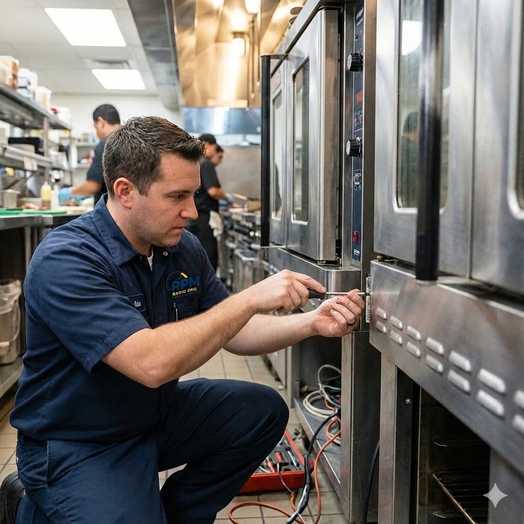 Bartlett commercial appliance repair technician servicing restaurant equipment